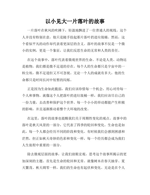 以小见大一片落叶的故事