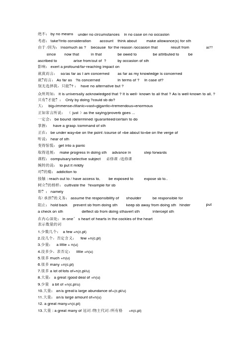 雅思写作和口语同义词替换总结