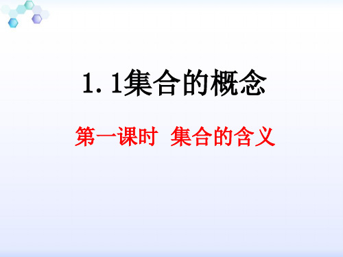 人教A版高中数学必修第一册1.1.1集合的含义课件(共24张PPT)