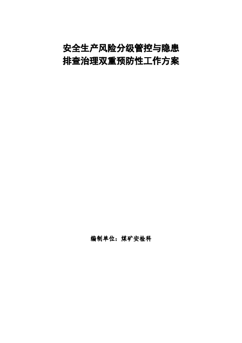 煤矿“双重预防”工作方案.doc