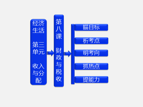 高考政治 一轮复习 第八课 财政与税收