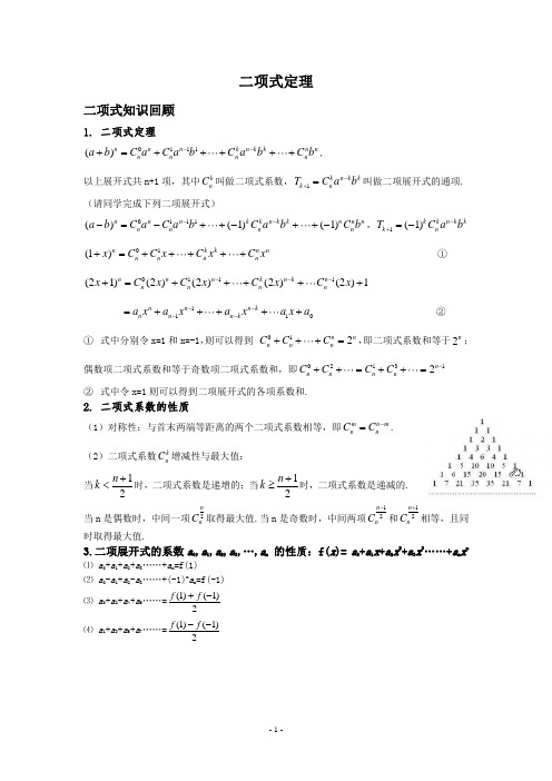 二项式定理(通项公式)