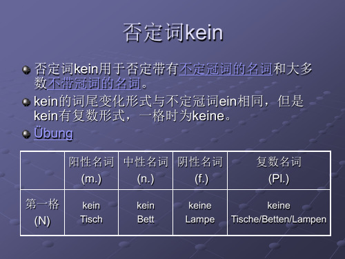 否定词kein