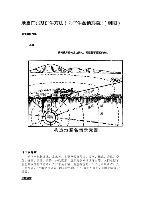 地震的前兆及逃生方法!