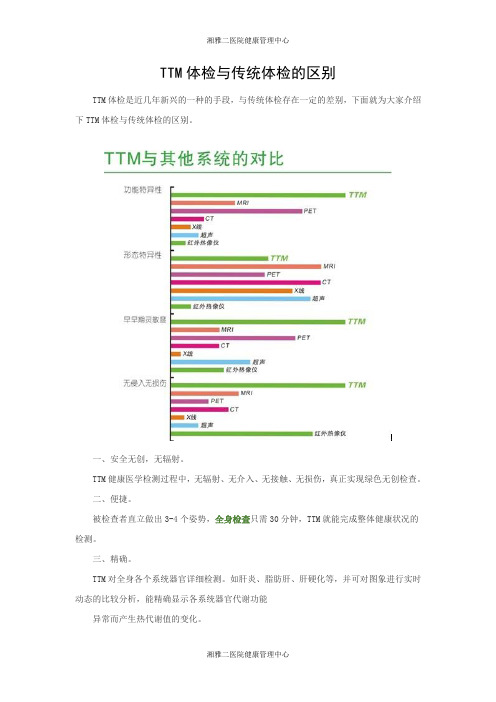 TTM体检与传统体检的区别