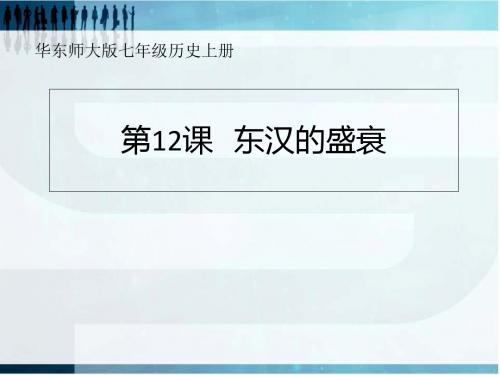 东汉的盛衰ppt2 华东师大版