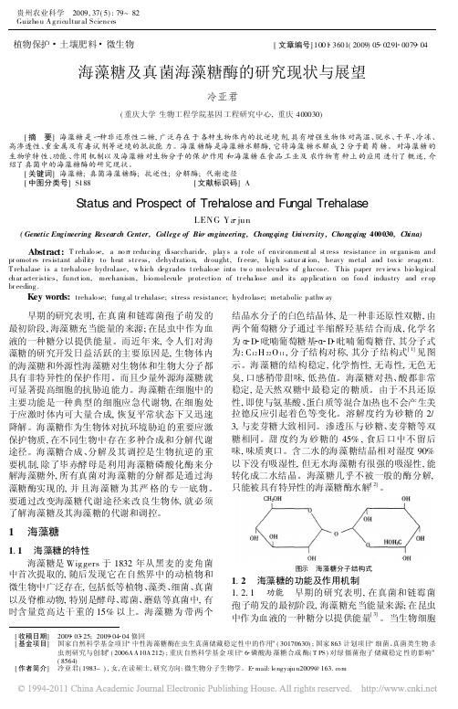 海藻糖及真菌海藻糖酶的研究现状与展望_冷亚君