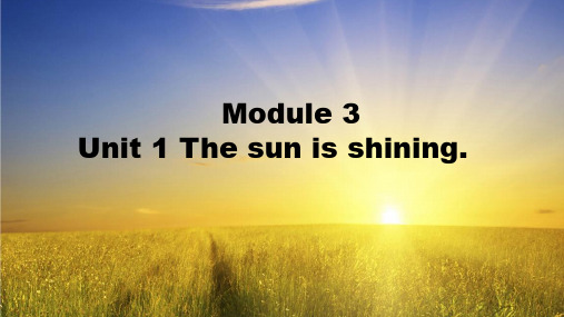 外研版(三起)英语六年级下册Module 3 Unit 1 The sun is shining