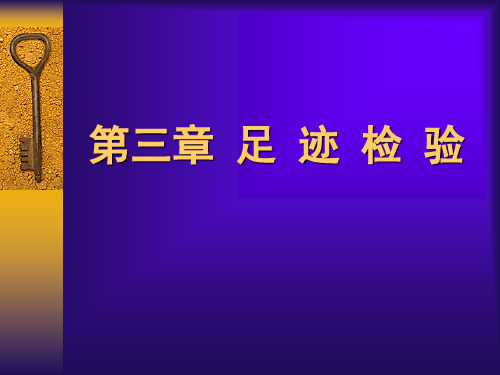 第三章足迹检验