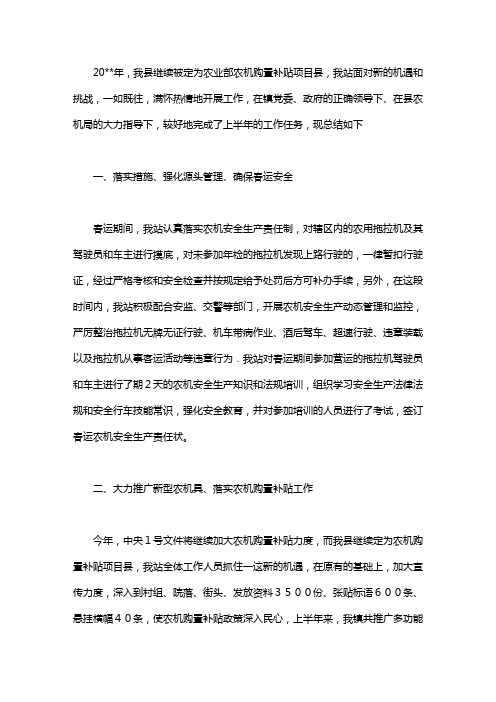 2020镇农机站上半年工作总结-农村工作总结.pdf