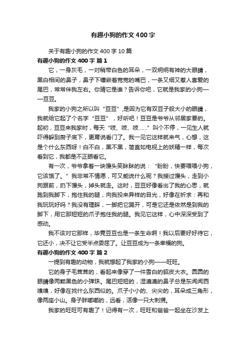 关于有趣小狗的作文400字10篇