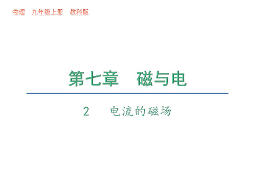 7.2   电流的磁场—2020秋教科版九年级物理上册教学课件(共10张PPT)