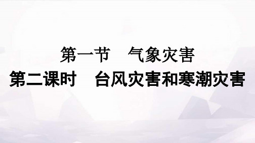 人教版高中地理必修第一册第6章自然灾害第1节第2课时台风灾害和寒潮灾害课件