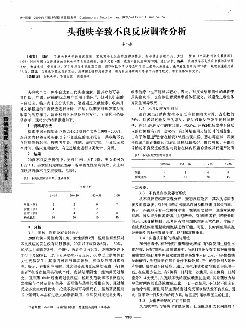 头孢呋辛致不良反应调查分析