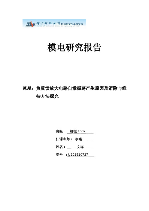 负反馈放大电路自激振荡产生原因及消除和维持方法探究