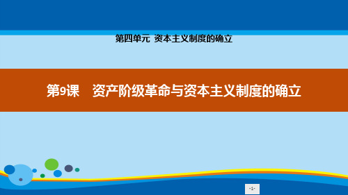 《资产阶级革命与资本主义制度的确立》资本主义制度的确立PPT课件【精选推荐课件】