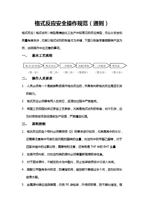 格式反应安全操作注意事项[1]