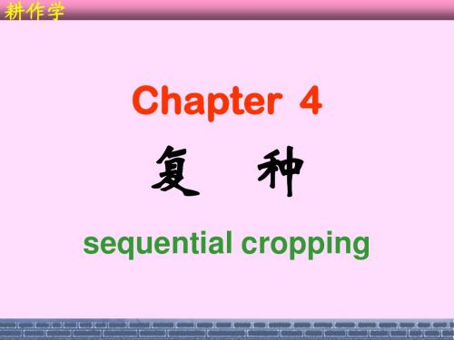 耕作学Chapter 4