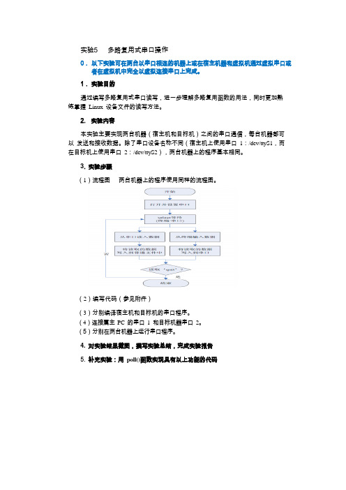 实验5   多路复用式串口操作