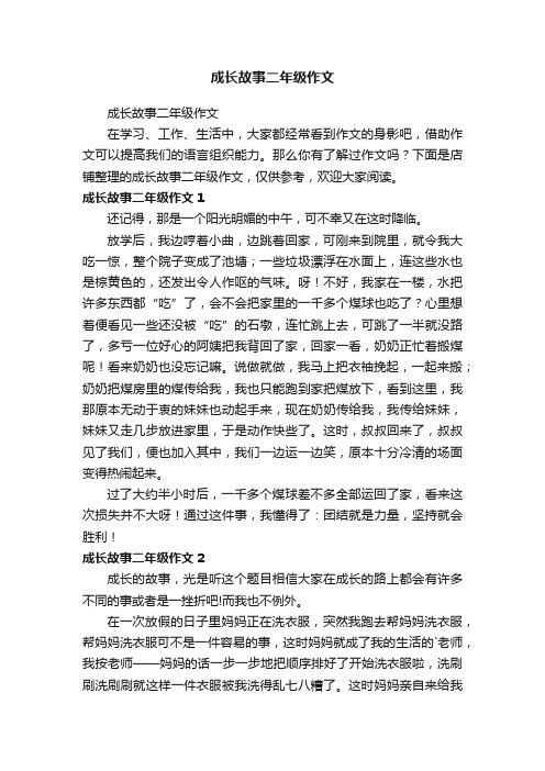 成长故事二年级作文