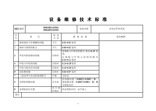 罗茨风机技术标准