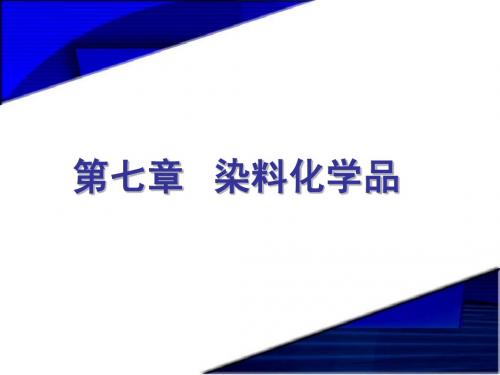 精细化工工艺学   第七章 染料化学品-2011级