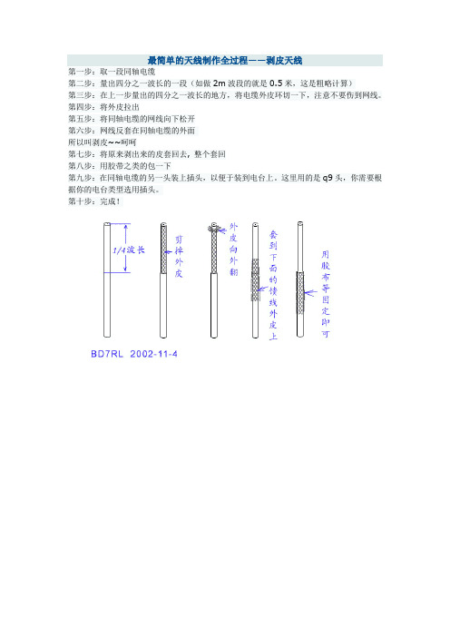 最简单的天线制作全过程