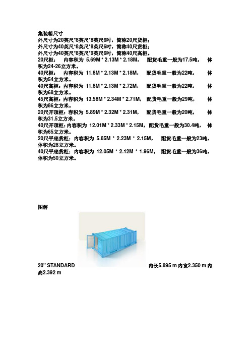 集装箱尺寸