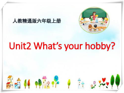 人教精通版英语六上Unit 2《What’s your hobby》(Lesson11)教学课件