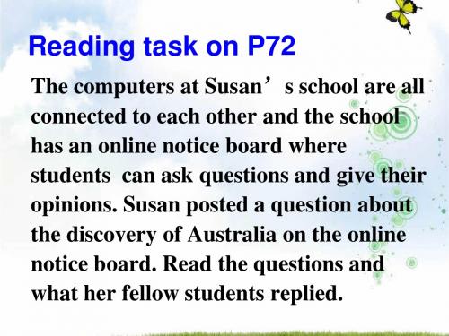 高中英语新课标(人教版选修9)课件+Unit+3+Australia+Reading+task+(1)+Word版含解析