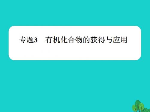 高中化学专题3有机化合物的获得与应用第三单元人工合成有机化合物课件1苏教版必修2