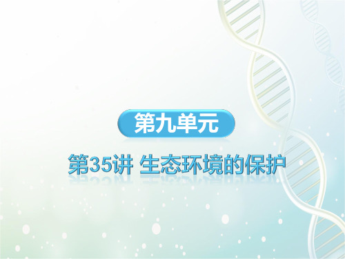 高三生物一轮复习精品课件3：第35讲 生态环境的保护