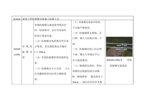 架线工程防震锤安装施工标准工艺