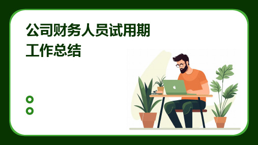 公司财务人员试用期工作总结PPT