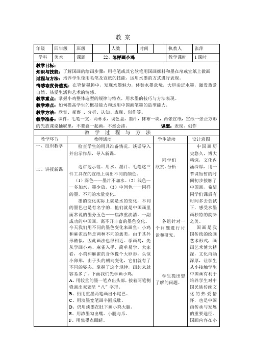 22、怎样画小鸡