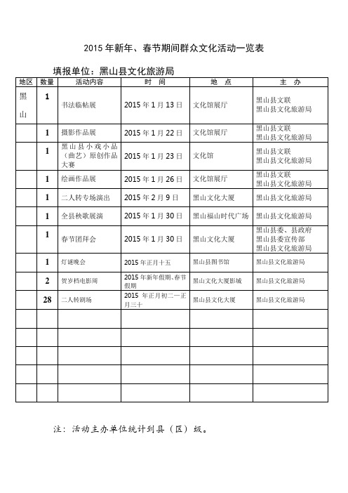 春节、元旦演出活动一览表(2014.12.11).2doc