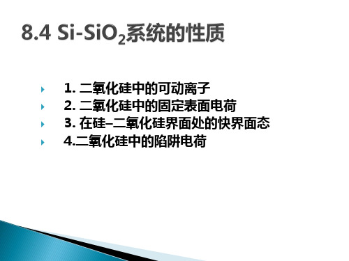 硅-二氧化硅系统的性质说课讲解