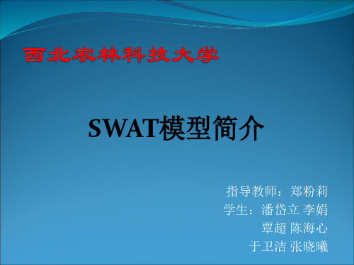 swat模型简介,研究生课堂演示文稿