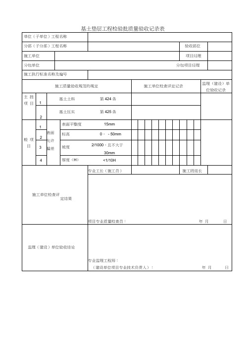 建筑工程装饰装修工程质量验收专用表格