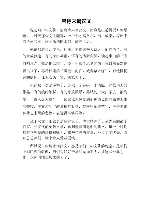 唐诗宋词汉文章