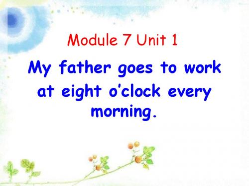 《My father goes to work at eight o'clock every morning》PPT精品教学课件