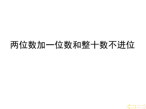 一年级数学下册 6.2《两位数加一位数和整十数》(不进位)课件1 (新版)新人教版