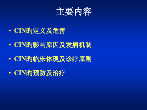 对比剂肾病专题知识讲座