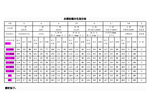 水稻幼穗分化各个时期划分法