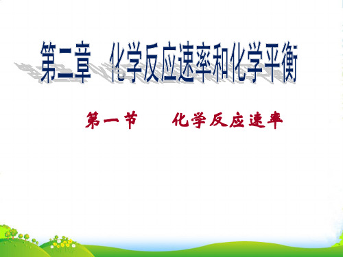 人教版高中化学2.1化学反应速率 课件 (共13张PPT)