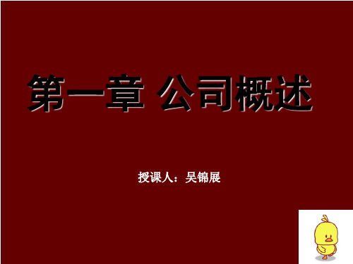 《公司法学课件》PPT课件