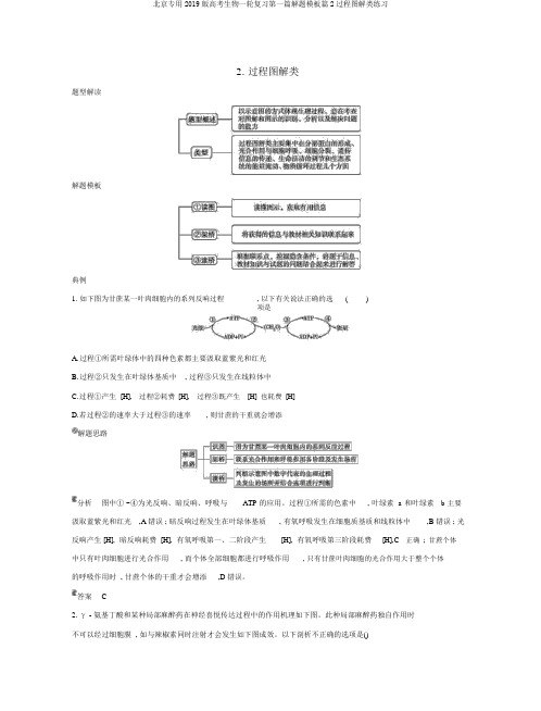 北京专用2019版高考生物一轮复习第一篇解题模板篇2过程图解类练习