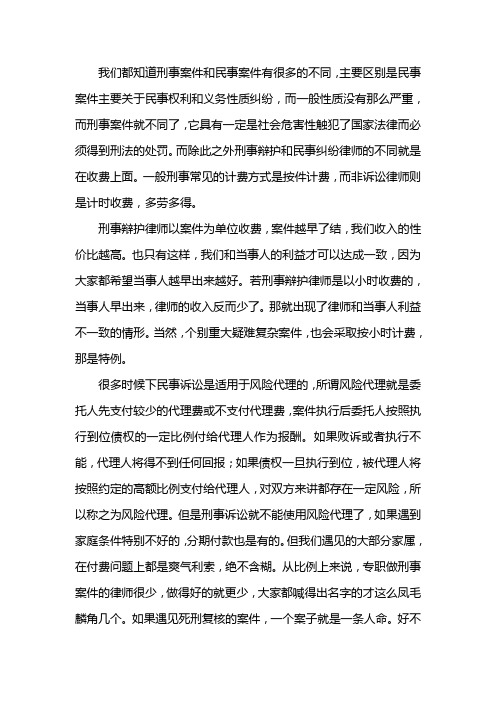 山东刑事辩护律师收费标准