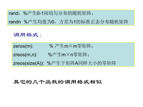 CH3Matlab矩阵分析与处理1