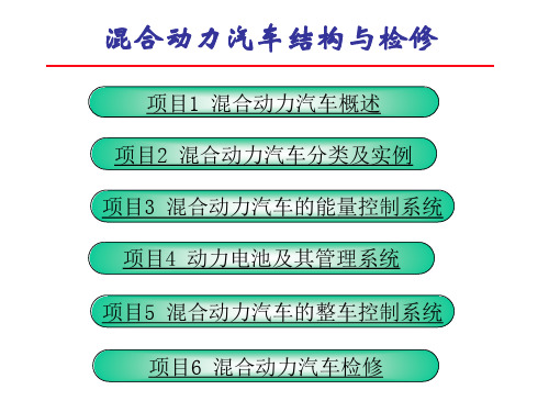 混合动力汽车结构与检修课件